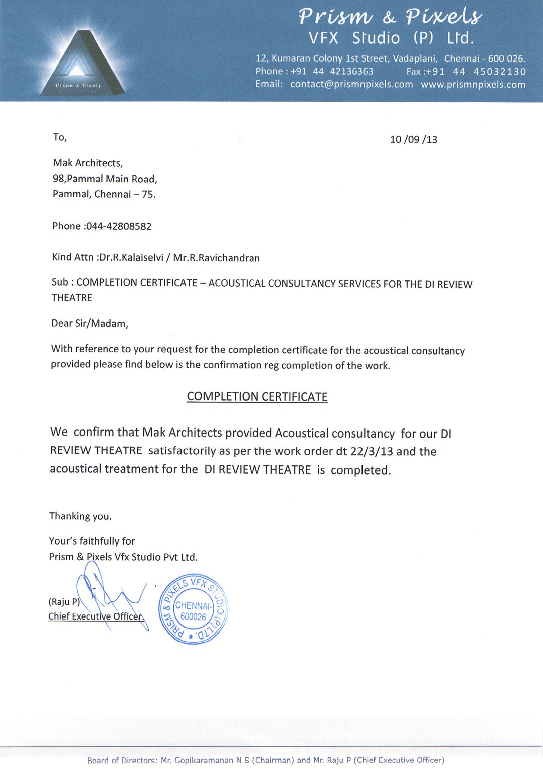Prism and Pixel - completion certificate